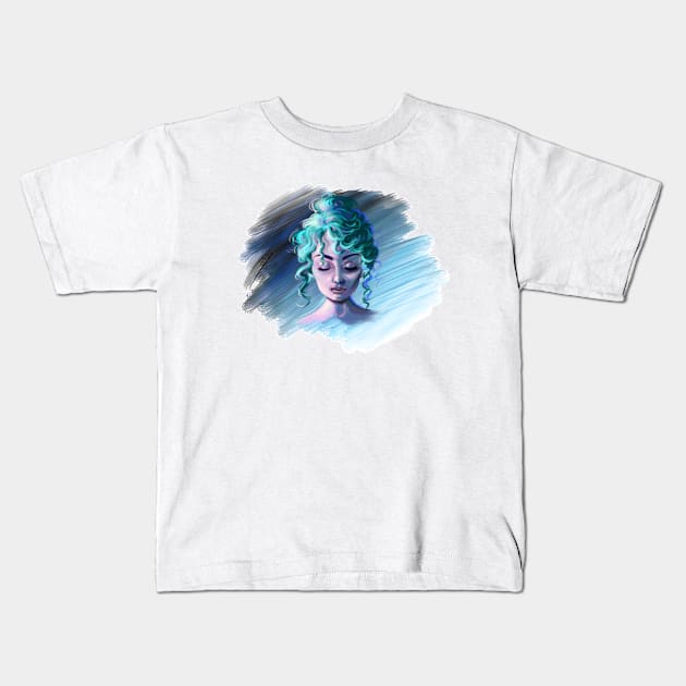 Turquoise Kids T-Shirt by KYart